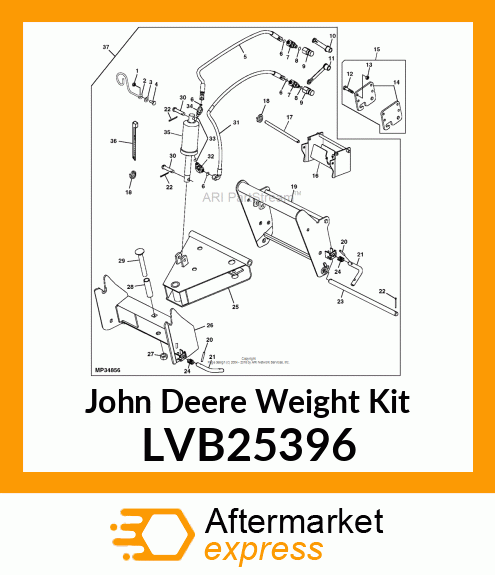 WEIGHT KIT, KIT, FRONT ATTACH SUPPO LVB25396