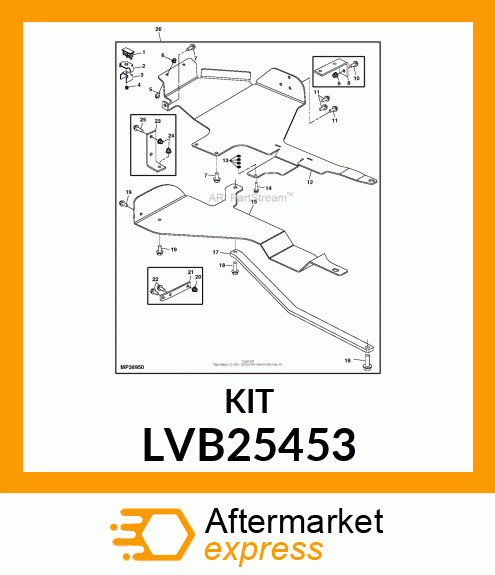 Kit - KIT,COMPONENT GUARDS, MID CHASSIS (Part is Obsolete) LVB25453