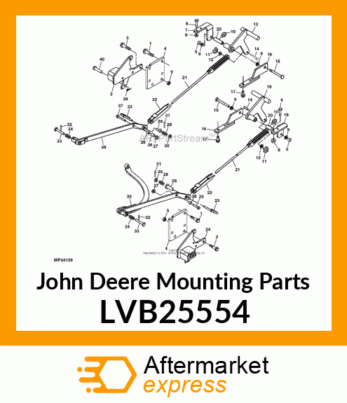 KIT, ATTACHING 72" MOWER 4120 LVB25554