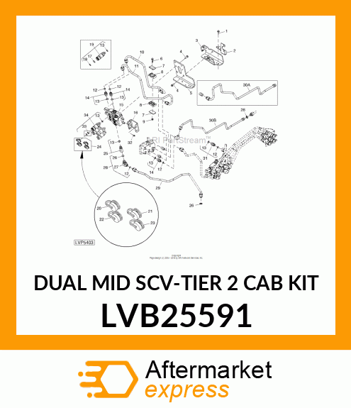 DUAL MID SCV-TIER 2 CAB KIT LVB25591