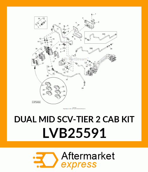 DUAL MID SCV-TIER 2 CAB KIT LVB25591