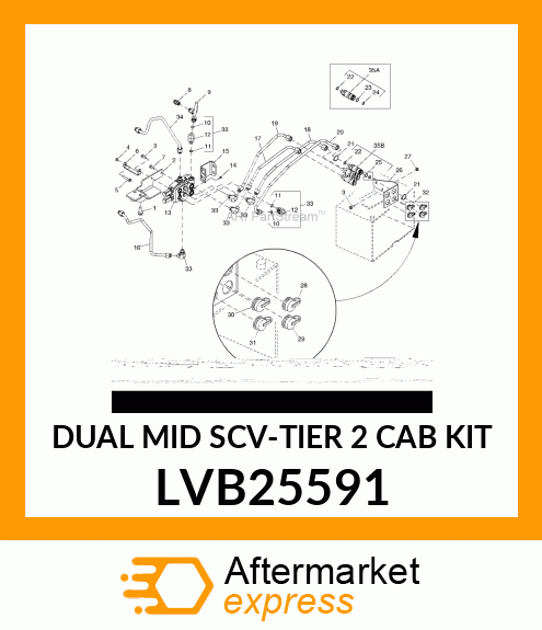 DUAL MID SCV-TIER 2 CAB KIT LVB25591