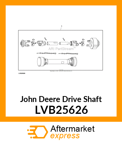 BUNDLE, DRIVESHAFT 665/673 TILLER LVB25626