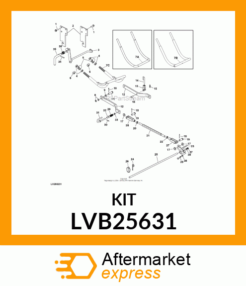 LIFT ARM, HYDR LIFT SYSTEM ATTACH 2 LVB25631