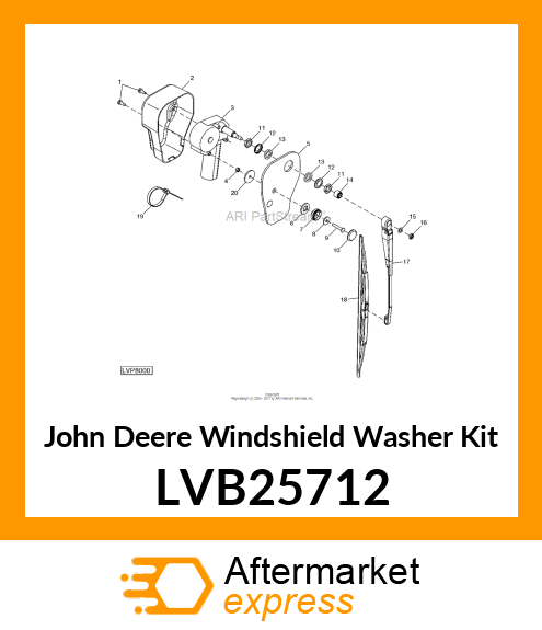 KIT, REAR WIPER AND WASHER KIT LVB25712