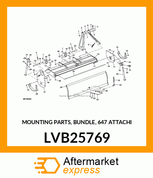 MOUNTING PARTS, BUNDLE, 647 ATTACHI LVB25769