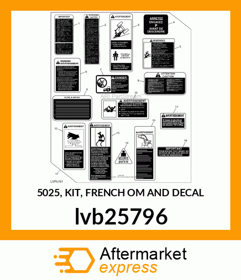 5025, KIT, FRENCH OM AND DECAL lvb25796