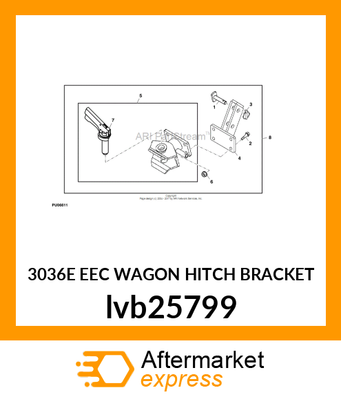 3036E EEC WAGON HITCH BRACKET lvb25799