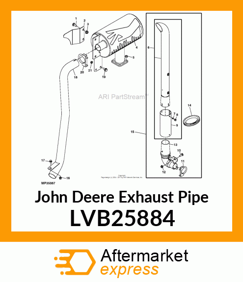 KIT, VERTICAL EXHAUST, 3X20/4105 LVB25884