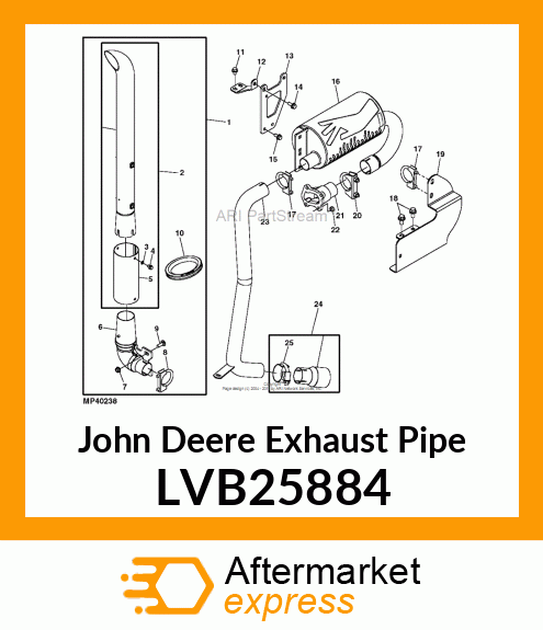 KIT, VERTICAL EXHAUST, 3X20/4105 LVB25884