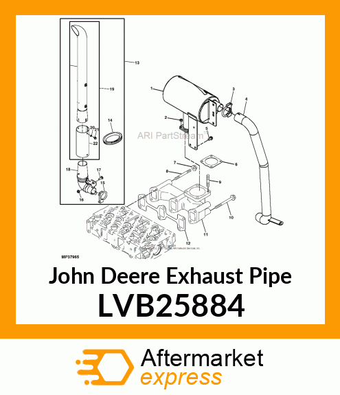 KIT, VERTICAL EXHAUST, 3X20/4105 LVB25884