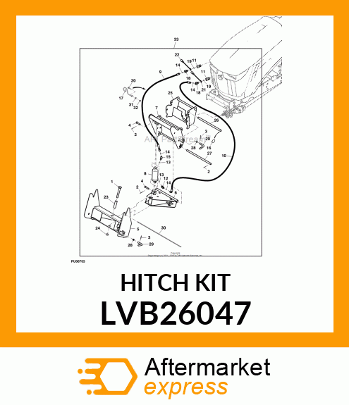 HITCH KIT, HITCH KIT, QUICK HITCH LVB26047