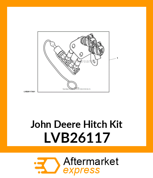 HITCH KIT, HITCH KIT, HYD. COUPLER LVB26117