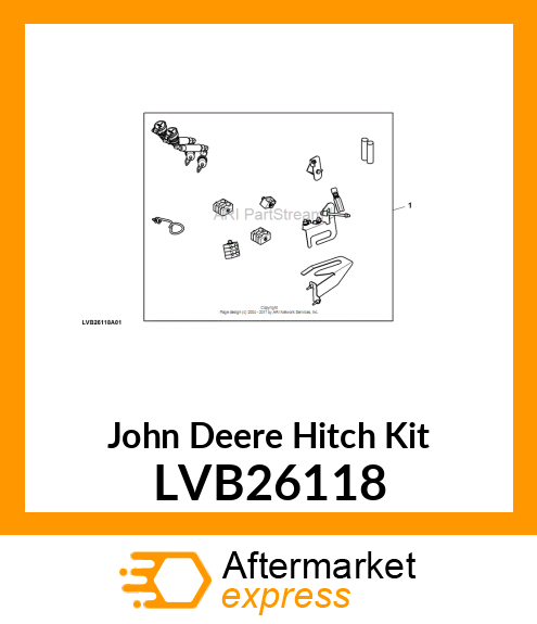 HITCH KIT, HITCH KIT, HYD. COUPLER LVB26118