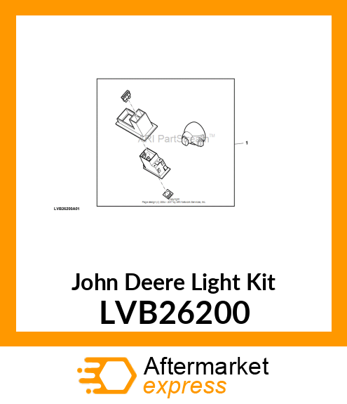 LIGHT KIT, 1026R CAB REAR WORKLIGHT LVB26200