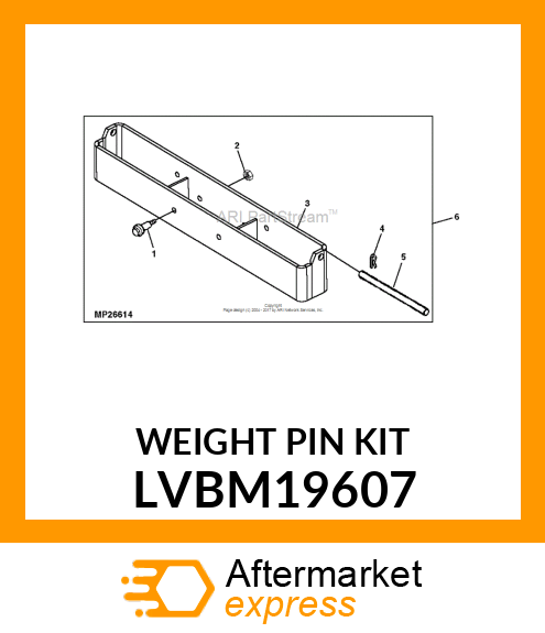 KIT, FRONT WEIGHT BRACKET PIN LVBM19607