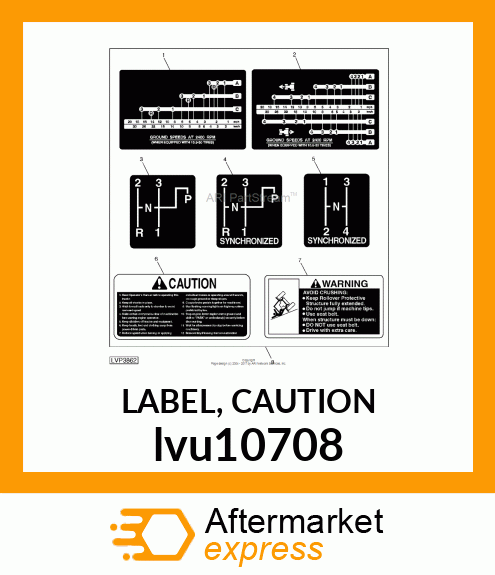 LABEL, CAUTION lvu10708