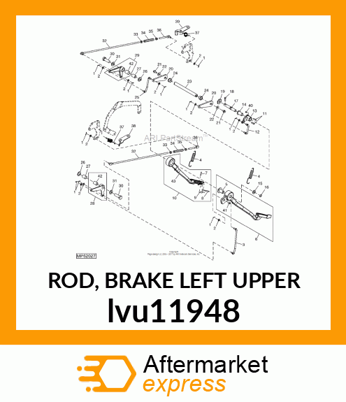 ROD, BRAKE LEFT UPPER lvu11948