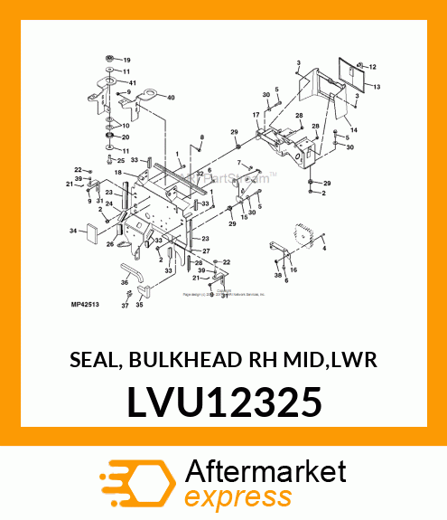 SEAL, BULKHEAD RH MID,LWR LVU12325