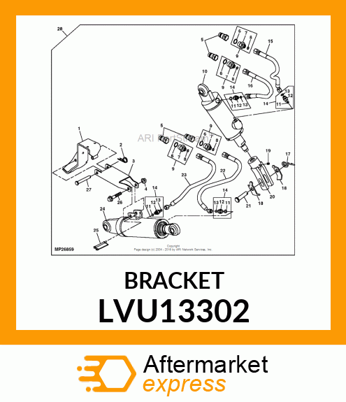 BRACKET, TOP amp; TILT CYLINDER HOLDIN LVU13302