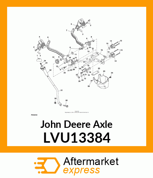 AXLE, HST PEDAL ASSEMBLY LVU13384