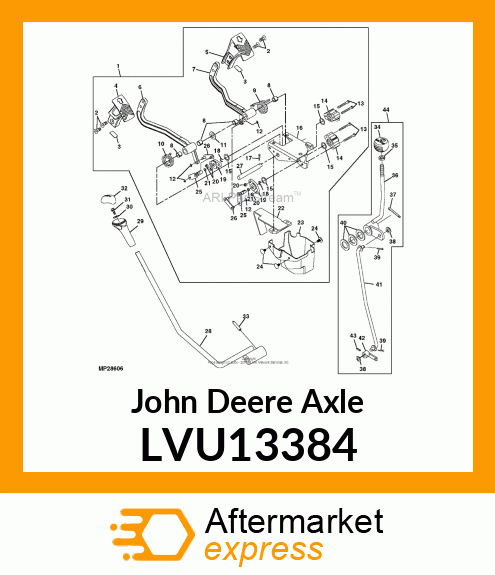 AXLE, HST PEDAL ASSEMBLY LVU13384