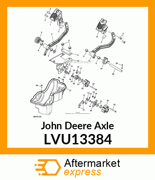 AXLE, HST PEDAL ASSEMBLY LVU13384