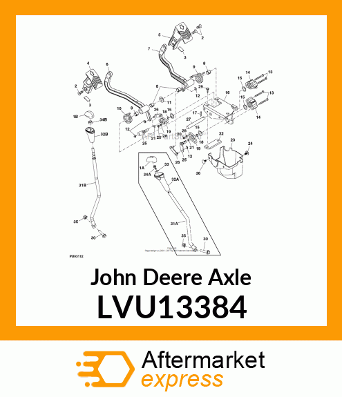 AXLE, HST PEDAL ASSEMBLY LVU13384