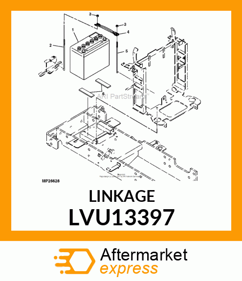 HOOK BOLT, LINKAGE, BATTERY ROD LVU13397