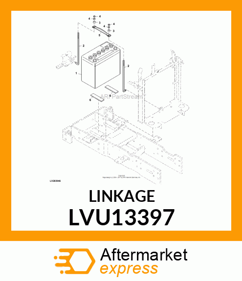 HOOK BOLT, LINKAGE, BATTERY ROD LVU13397