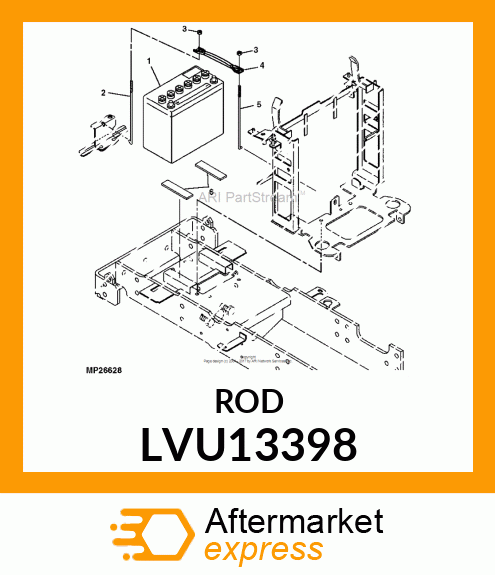 HOOK BOLT, LINKAGE, BATTERY ROD LVU13398