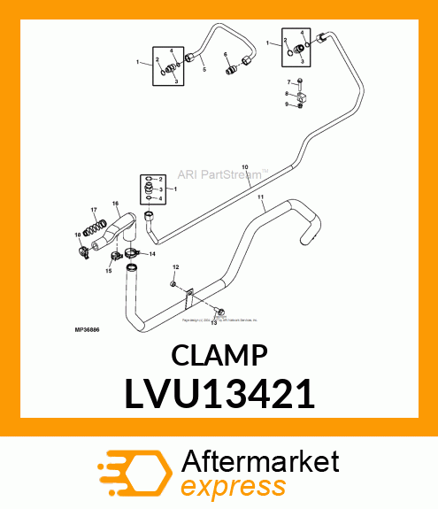 SUCTION MANIFOLD CLAMP, 4200 LVU13421