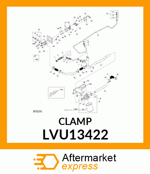 CLAMP, SUCTION MANIFOLD 42 LVU13422