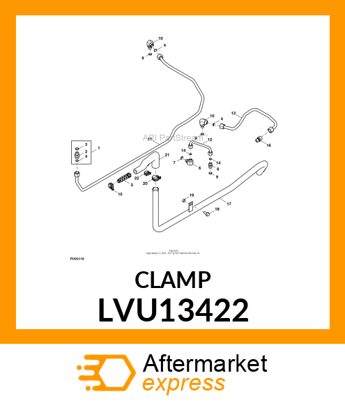 CLAMP, SUCTION MANIFOLD 42 LVU13422