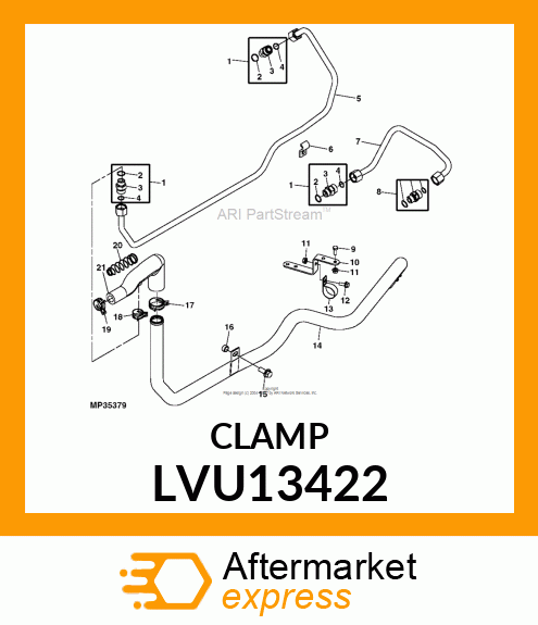 CLAMP, SUCTION MANIFOLD 42 LVU13422