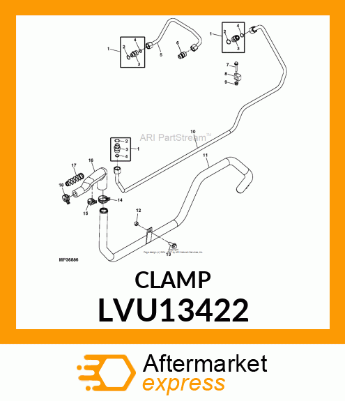 CLAMP, SUCTION MANIFOLD 42 LVU13422