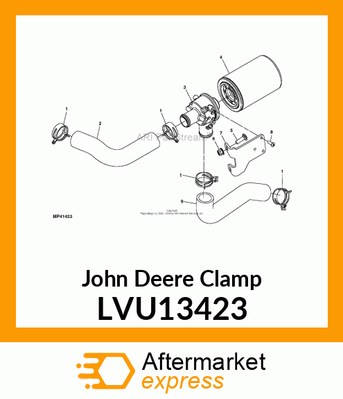 CLAMP, SUCTION MANIFOLD 4200 42MM LVU13423