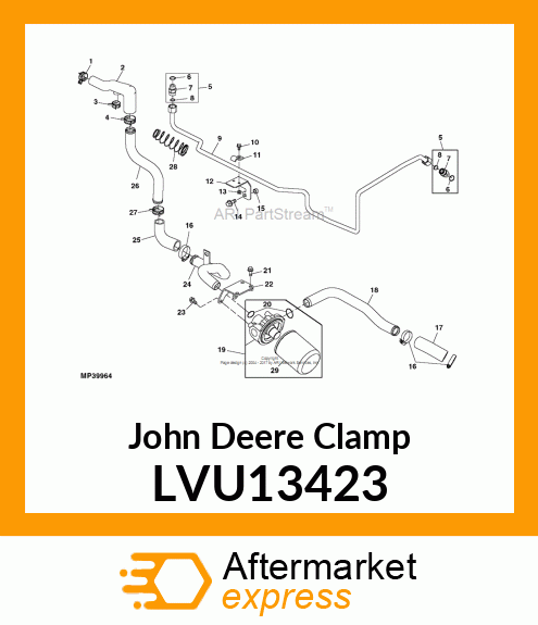 CLAMP, SUCTION MANIFOLD 4200 42MM LVU13423