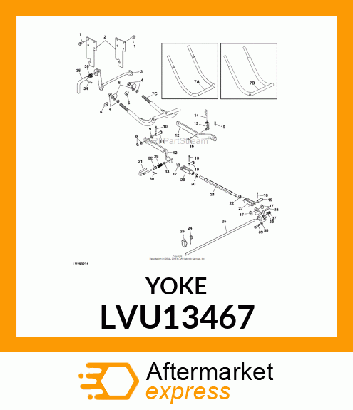 YOKE, YOKE, EYE JOINT LINK LVU13467