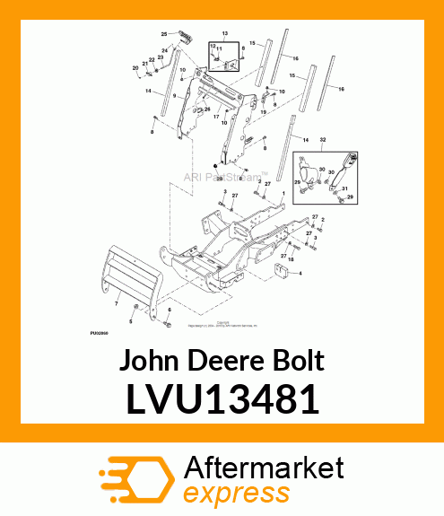 BOLT, BOLT, HEX SHOULDER M12 LVU13481