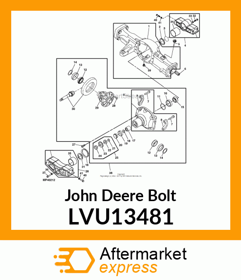 BOLT, BOLT, HEX SHOULDER M12 LVU13481