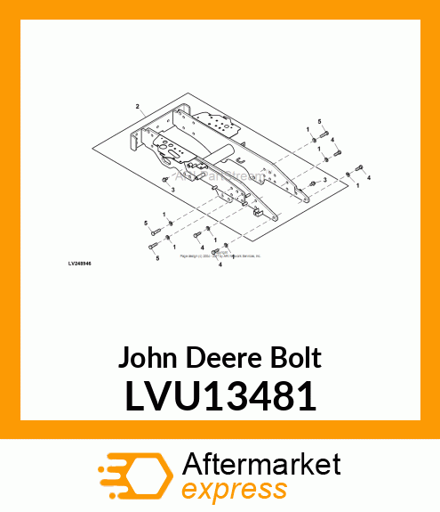 BOLT, BOLT, HEX SHOULDER M12 LVU13481