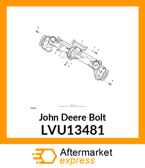 BOLT, BOLT, HEX SHOULDER M12 LVU13481