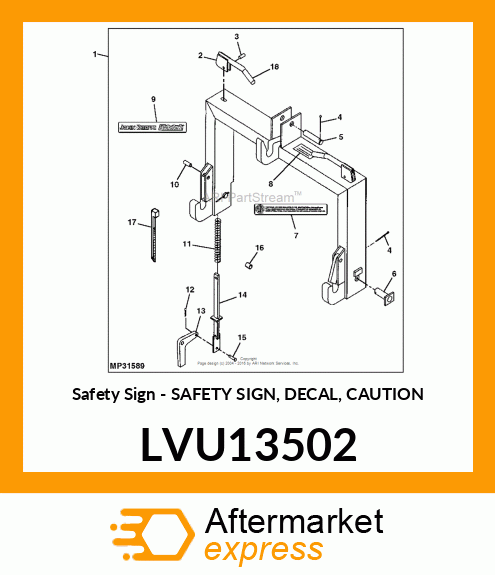 DECAL, CAUTION LVU13502