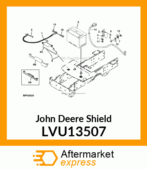 CLAMP,BATTERY HOLD DOWN LVU13507