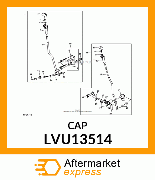 CAP,GENERIC SHIFT LVU13514