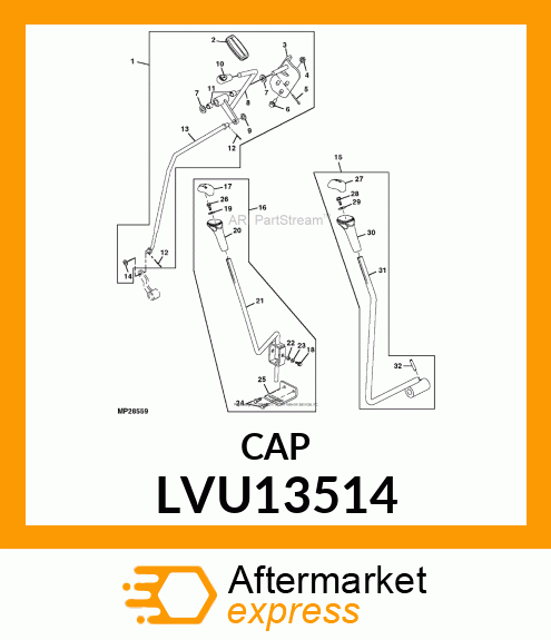 CAP,GENERIC SHIFT LVU13514