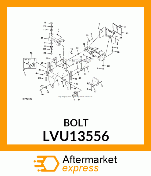 BOLT, TANK MOUNTING LVU13556