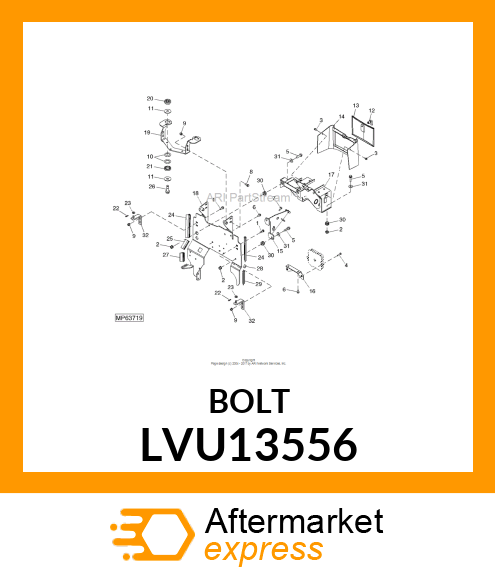 BOLT, TANK MOUNTING LVU13556