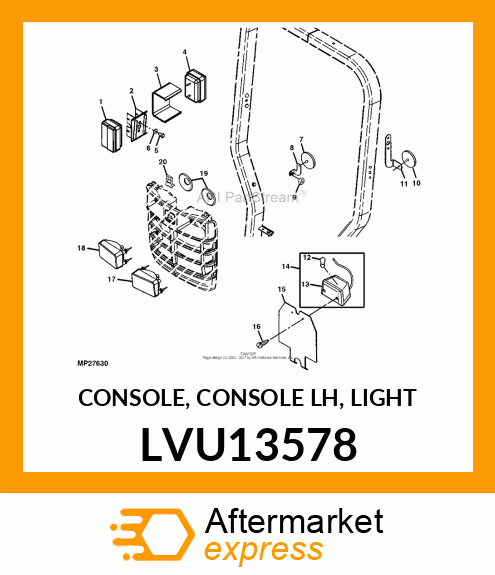 CONSOLE, CONSOLE LH, LIGHT LVU13578